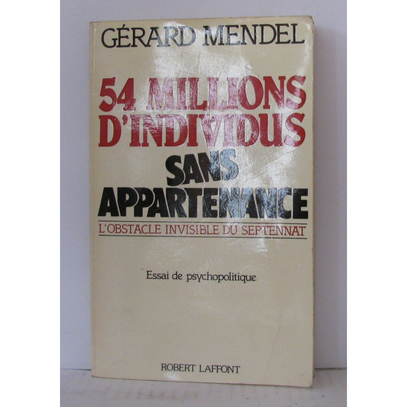 54 millions d'individus sans appartenance