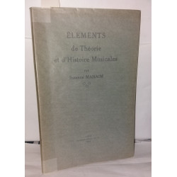 Éléments de théorie et d'histoire musicales