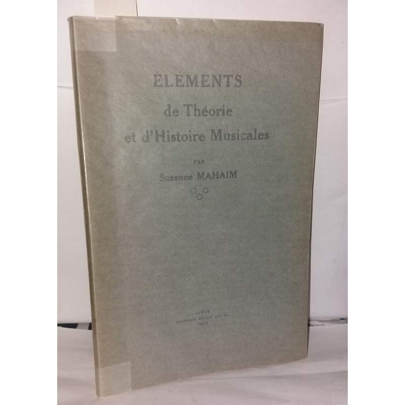 Éléments de théorie et d'histoire musicales