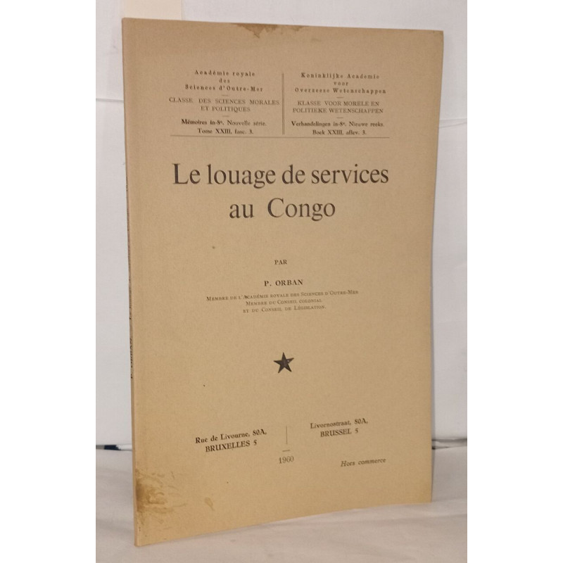 Le louage de services au Congo