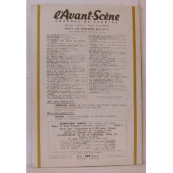 L'Avant Scène - Théâtre - N°137 Le Mal Court de Jacques Audiberti...