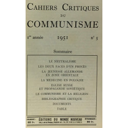 Cahiers critiques du communisme - marxisme communisme soviétisme -...