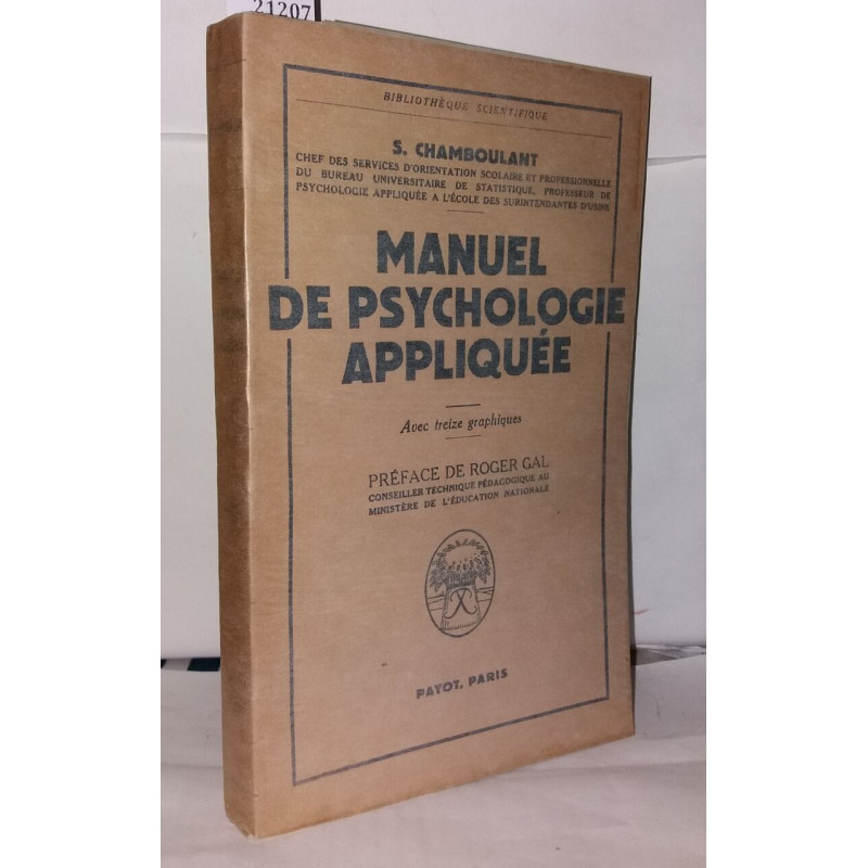Manuel de psychologie appliquée