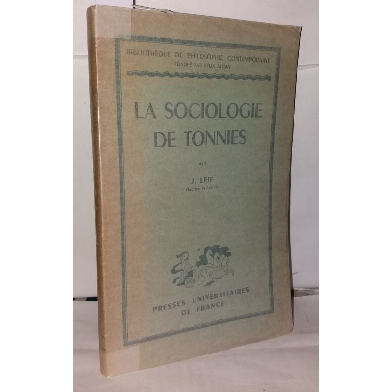 La sociologie de Tönnies