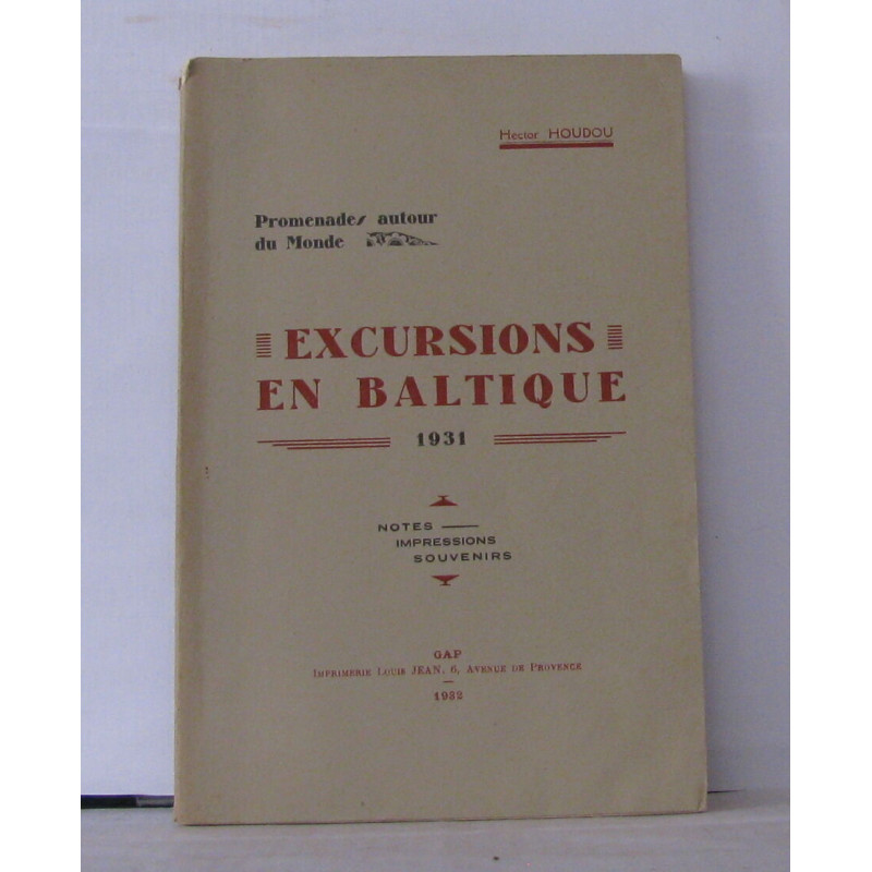 Excursions en Baltique 1931 Notes impressions Souvenirs