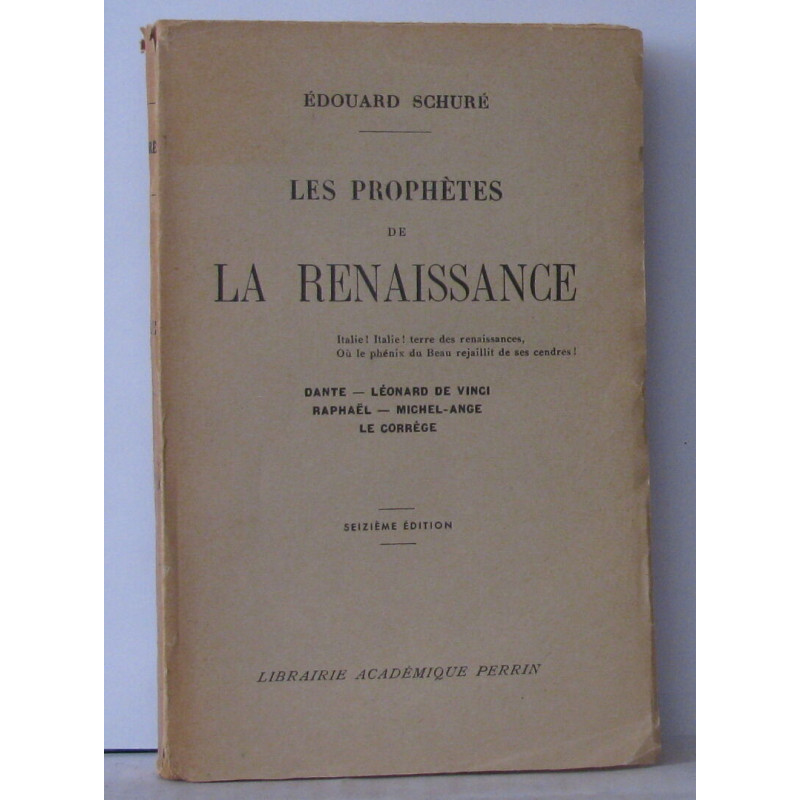 Les prophètes de la renaissance- Dante - Leonard de Vinci -...