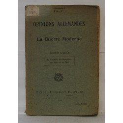 Opinions allemandes sur la guerre moderne 3ème fascicule , la...