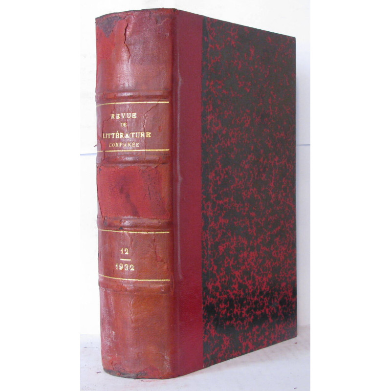 Revue de littérature comparée Douzième Année 1932