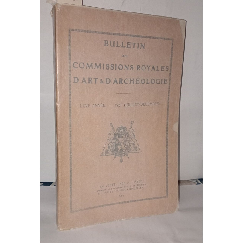 Bulletin des commissions royales d'art et d'archéologie LXVIe...