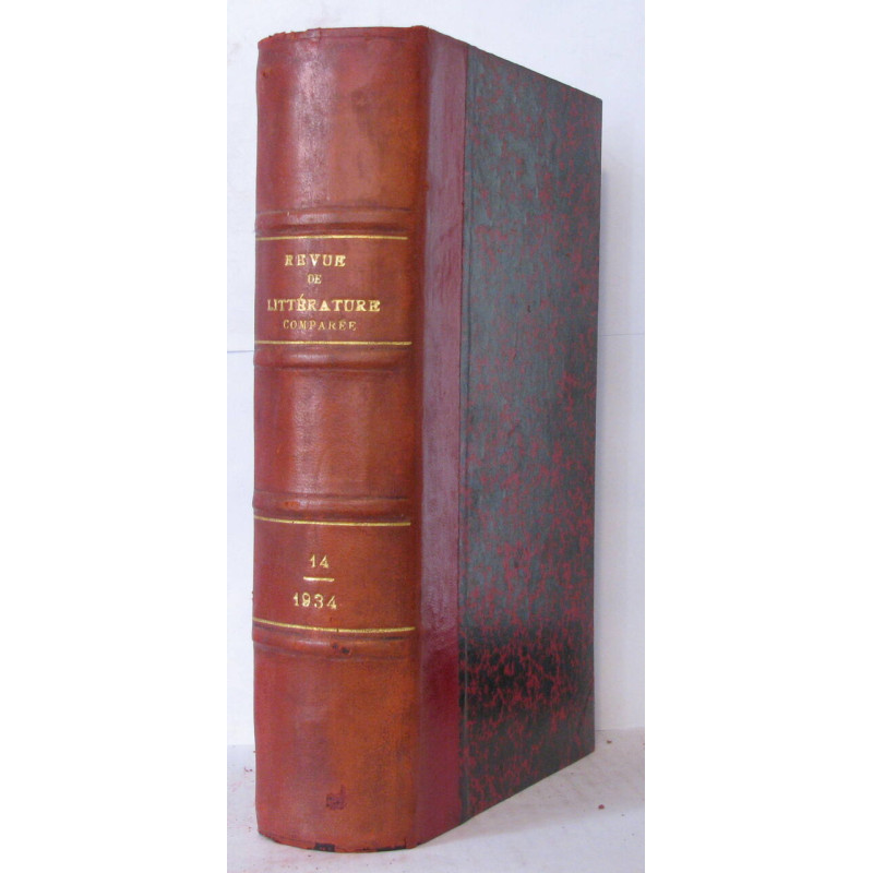 Revue de littérature comparée Quatorzième Année 1934