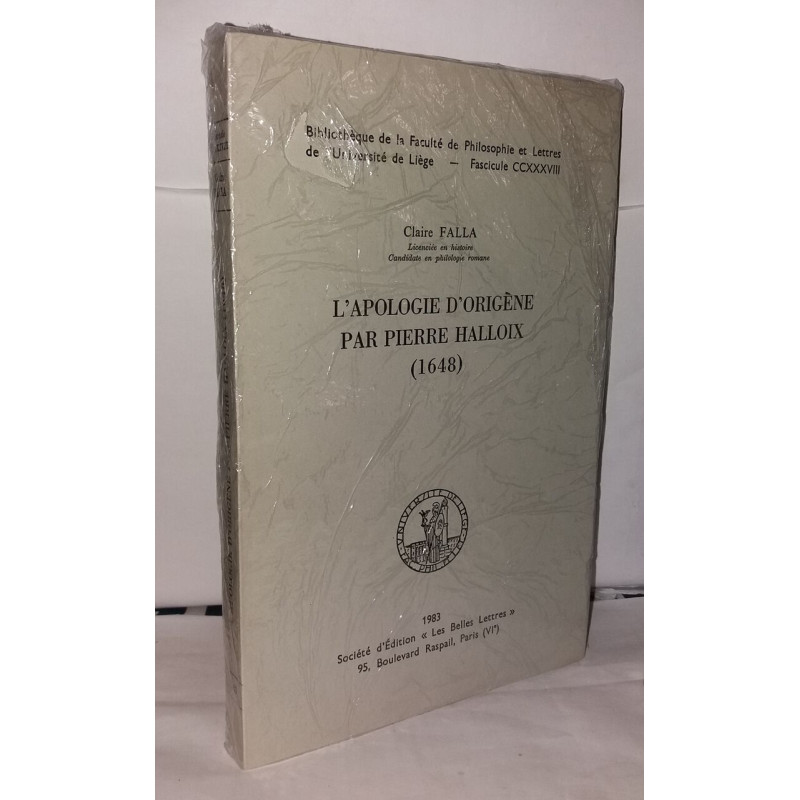 L'apologie d'Origène par Pierre Halloix ( 1648 )