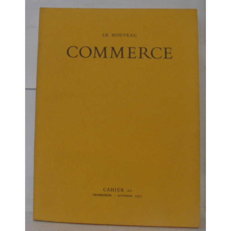 Le Nouveau Commerce cahier 20