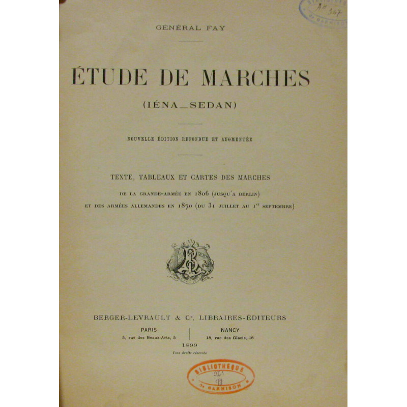 Etude de marches (Iéna_Sedan)