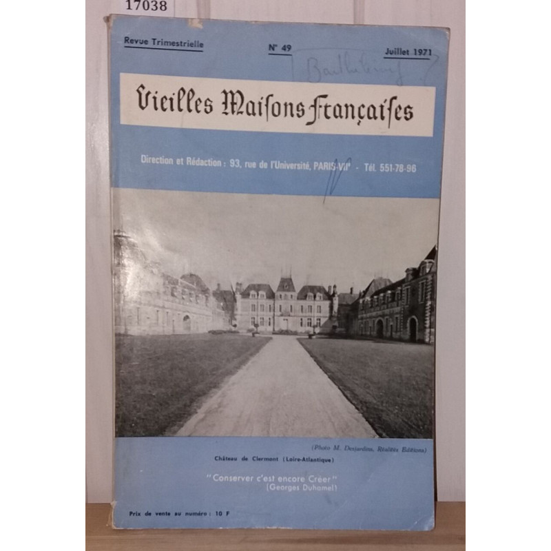 Vieille Maisons françaises revue trimestrielle N°49