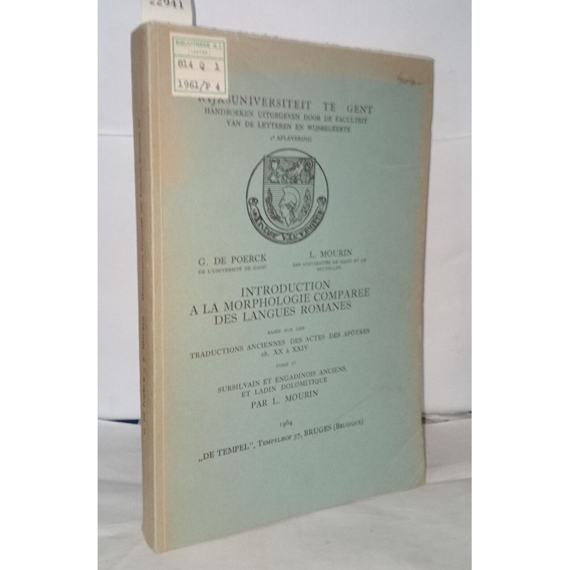 Introduction a la morphologie comparée des langues romanes ( Tome...