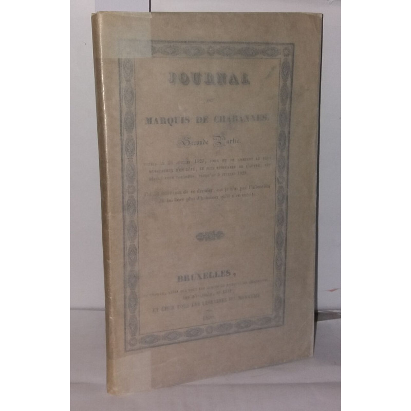 Journal du marquis de Chabannes Seconde partie