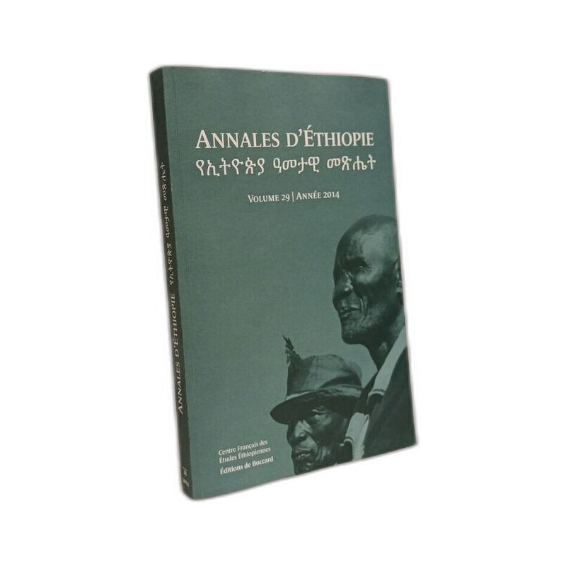 Annales d'ethiopie. volume 29. 2014. revue internationale sur la...
