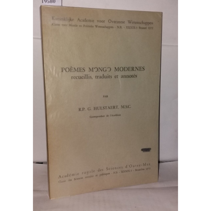 Poèmes mongo modernes recueillis traduits et annotés