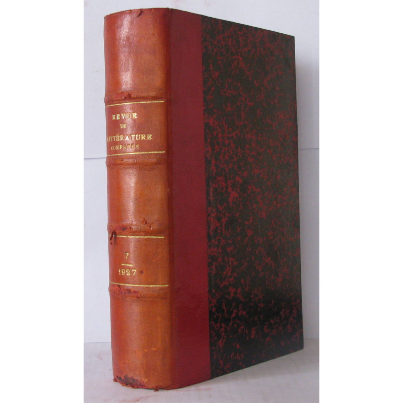 Revue de littérature comparée Septième Année 1927