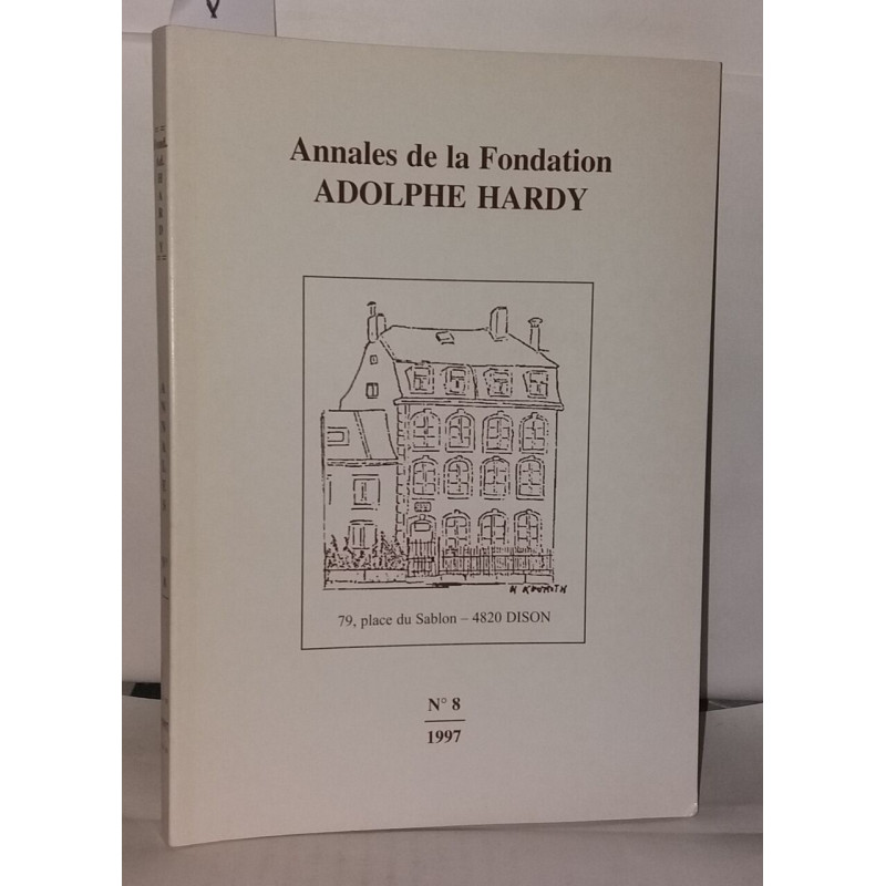 8ème numéro des annales de la fondation Ad. Hardy