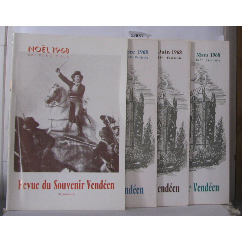 Revue du souvenir Vendéen 4 Numéros année 1968