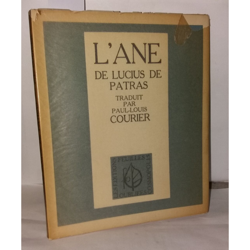 L'ane de Lucius de Patras traduit par Paul-Louis Courier
