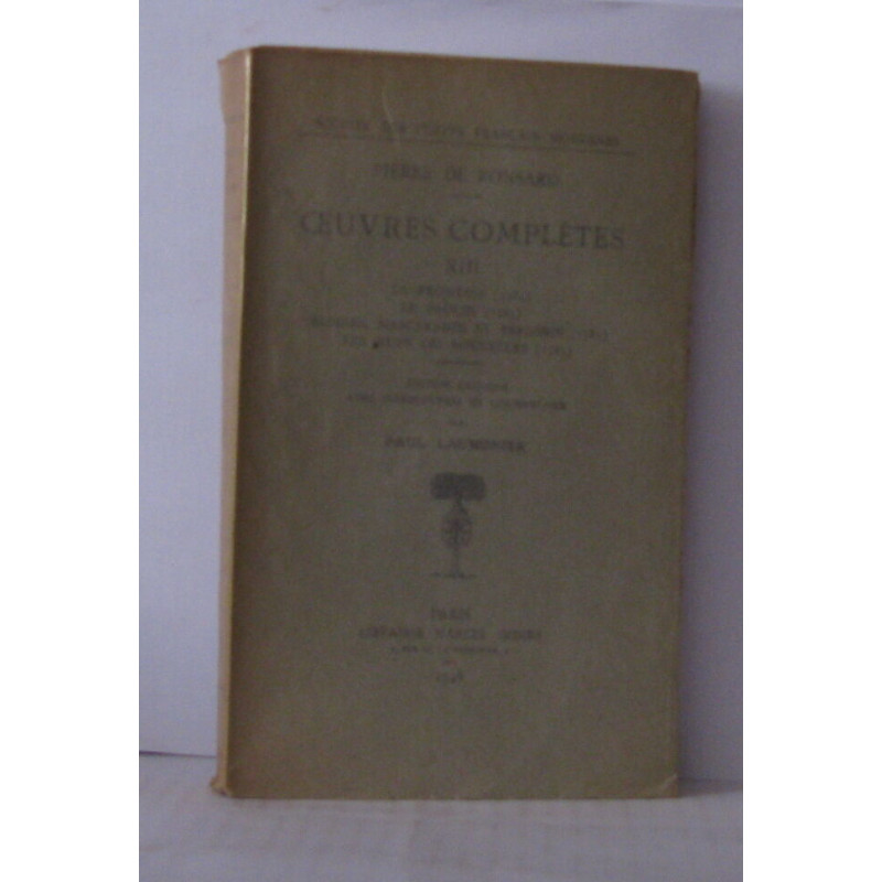 Oeuvres completes Tome XII -Edition critique avec introduction et...