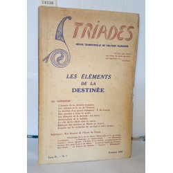 Triades , Tome IV N°1 Les éléments de la destinée