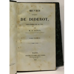 Oeuvres de Diderot précédées de sa vie par M.F. Génin - tome...