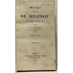 Oeuvres de Diderot précédées de sa vie par M.F. Génin - tome...