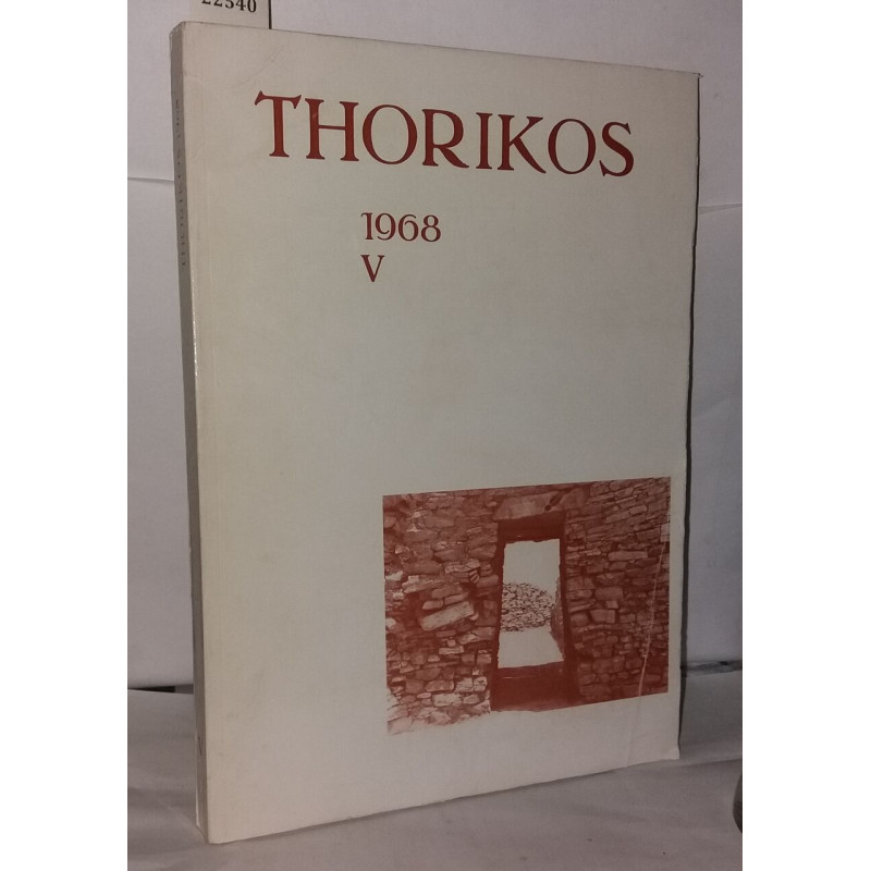 Thorikos 1968 V rapport préliminaire sur la cinquième ampagne de...