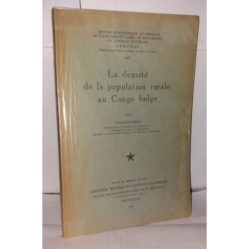 La densité de la population rurale au Congo belge