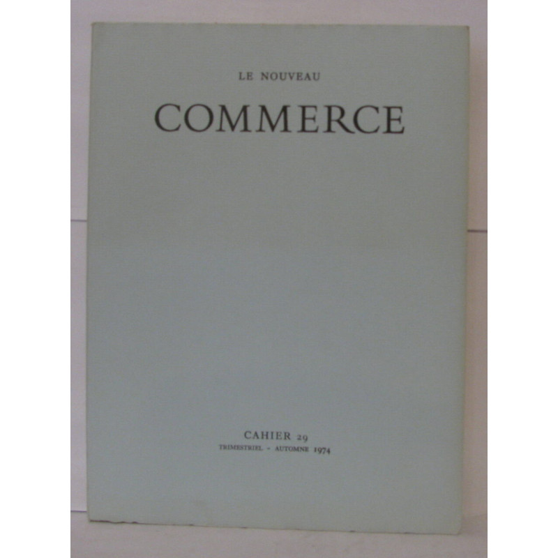 Le Nouveau Commerce cahier 29