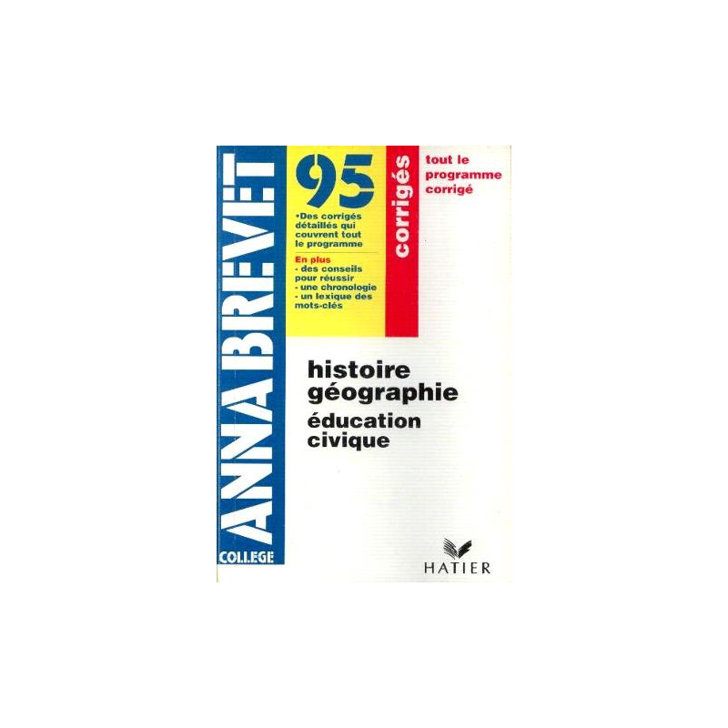 Annabrevet 95 Histoire Geographie Education Civique corriges
