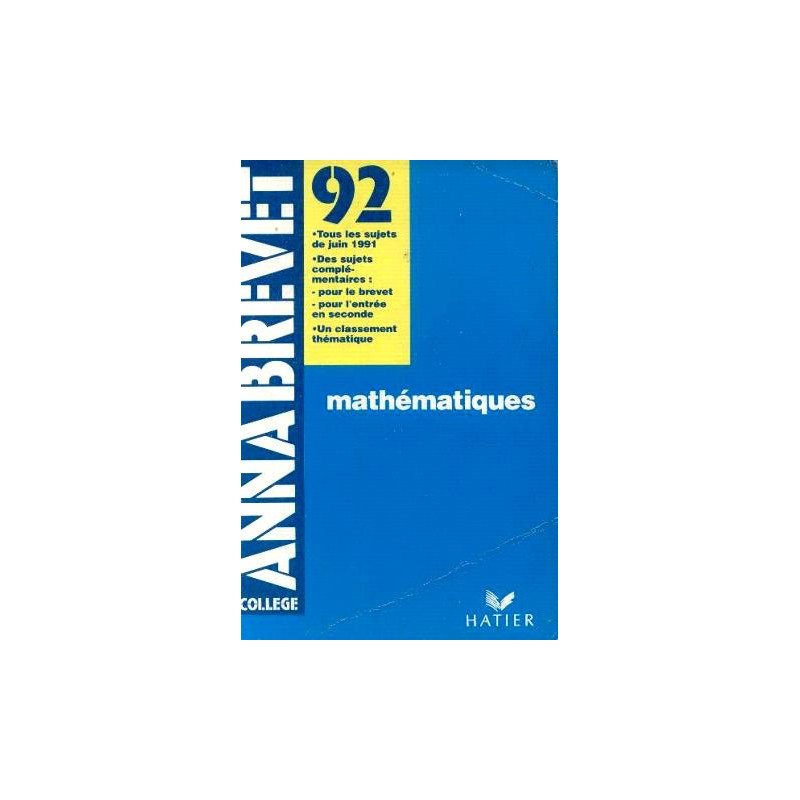 Annabrevet 92 Mathematiques