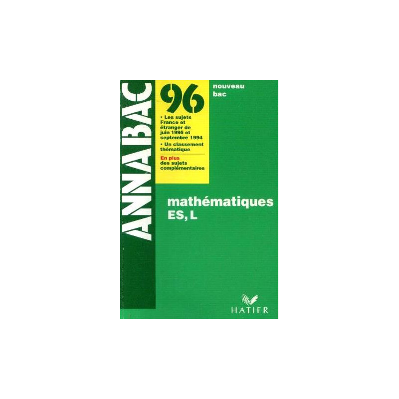 Mathematiques ES L annabac 96
