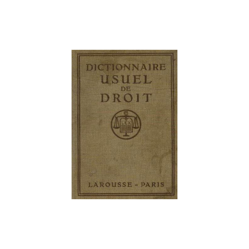 Dictionnaire usuel de droit