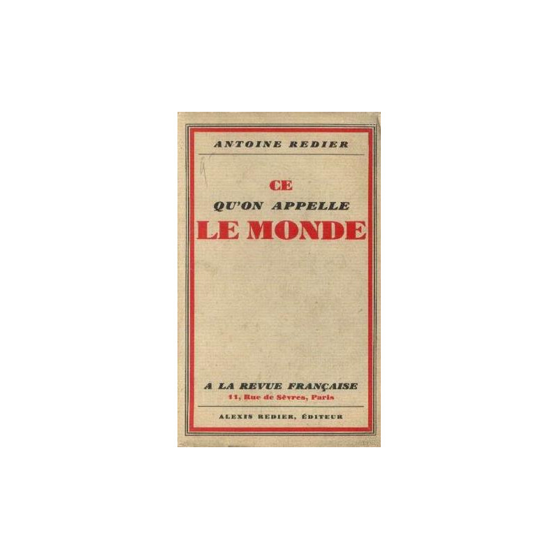 Ce qu'on appelle le monde