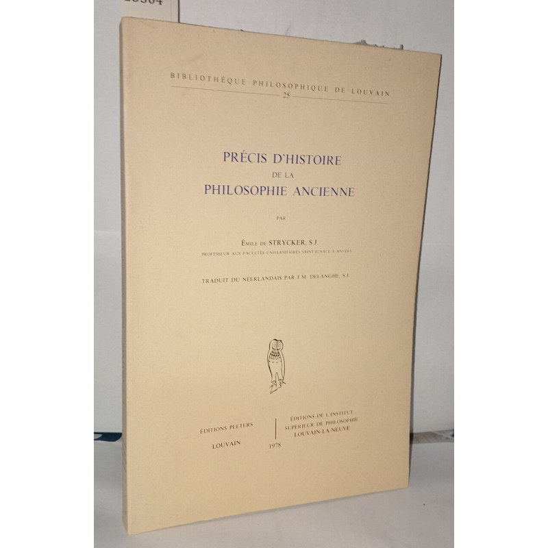 Précis d'histoire de la philosophie ancienne