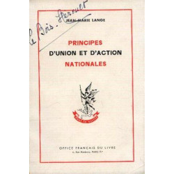 Principes d'union et d'action nationales