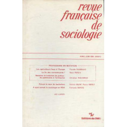 Revue française de sociologie XXXII numéro 2 1991