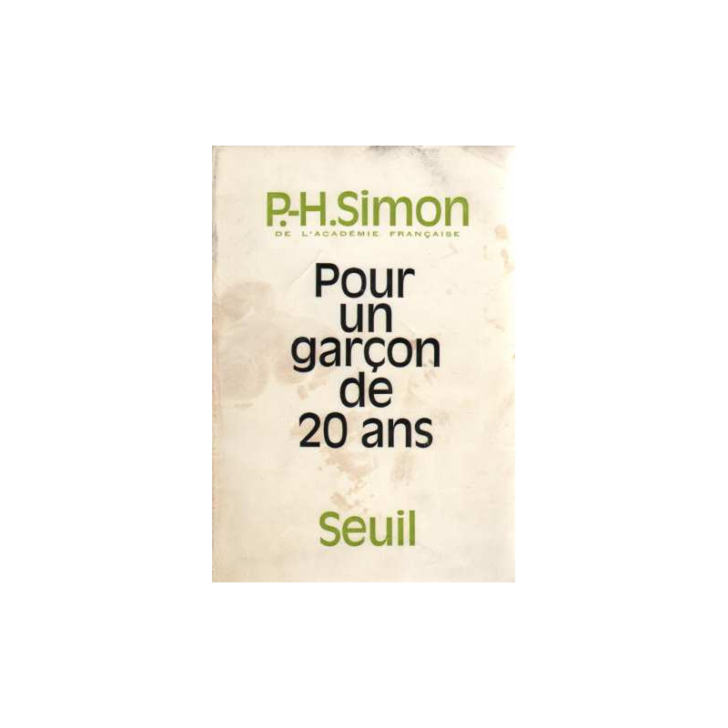 Pour un garçon de 20 ans
