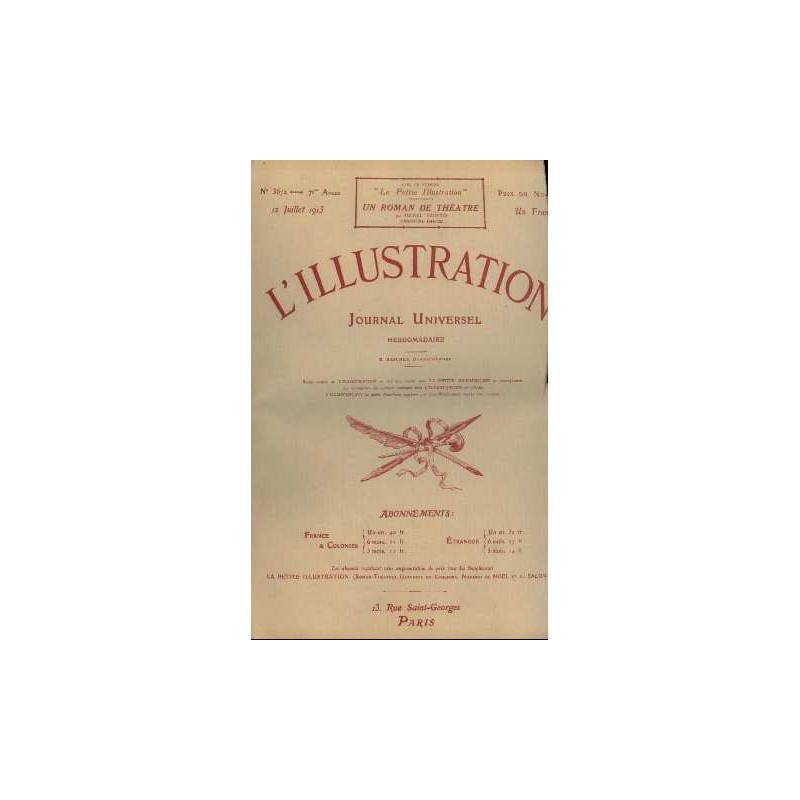 L'illustration. journal hebdomadaire universel. n°3672 71me année...