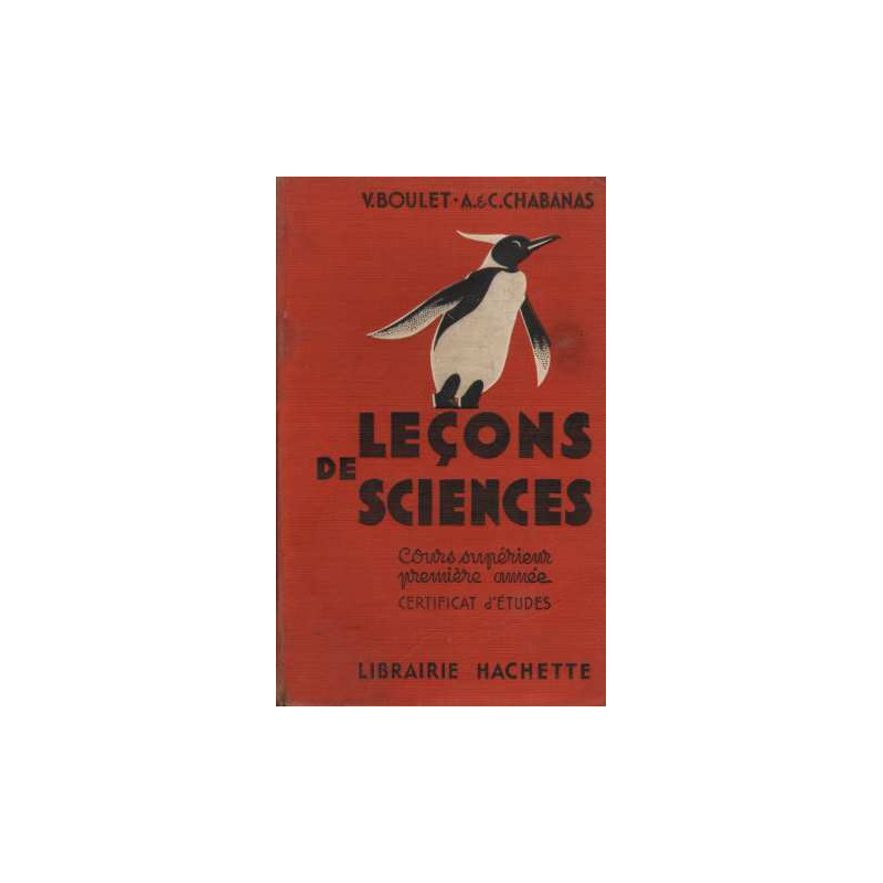 Leçons de sciences cours supérieur première année d'études