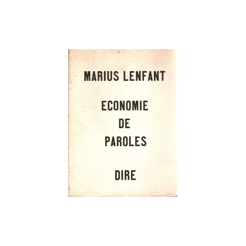 Economie de Paroles