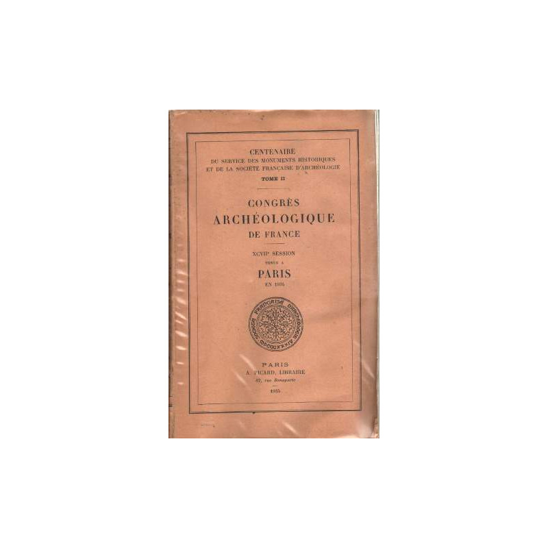 Congrès archéologique de france 97e (XCVII) session tome II