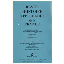 Revue d'histoire littéraire de la France volume 95 numéro 5