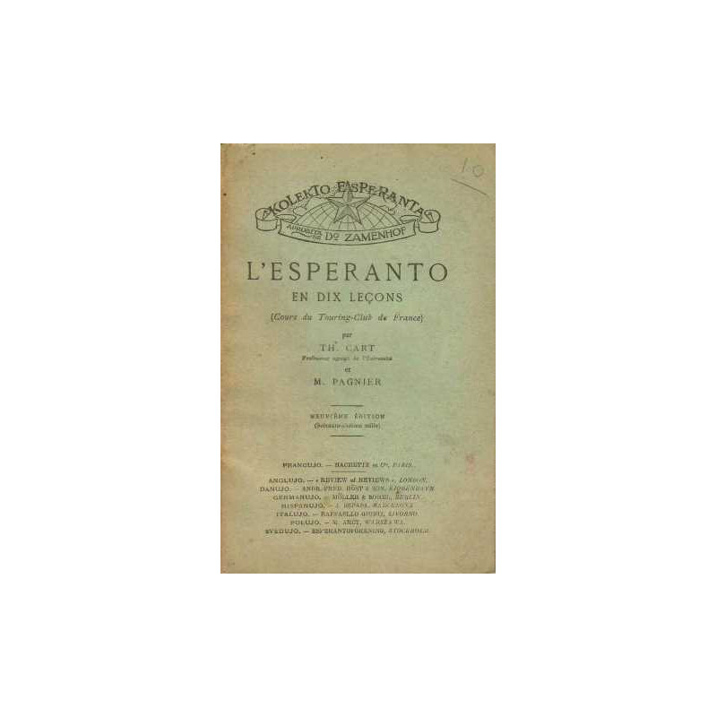 L'esperanto en dix leçons (cours du Touring-club de france)