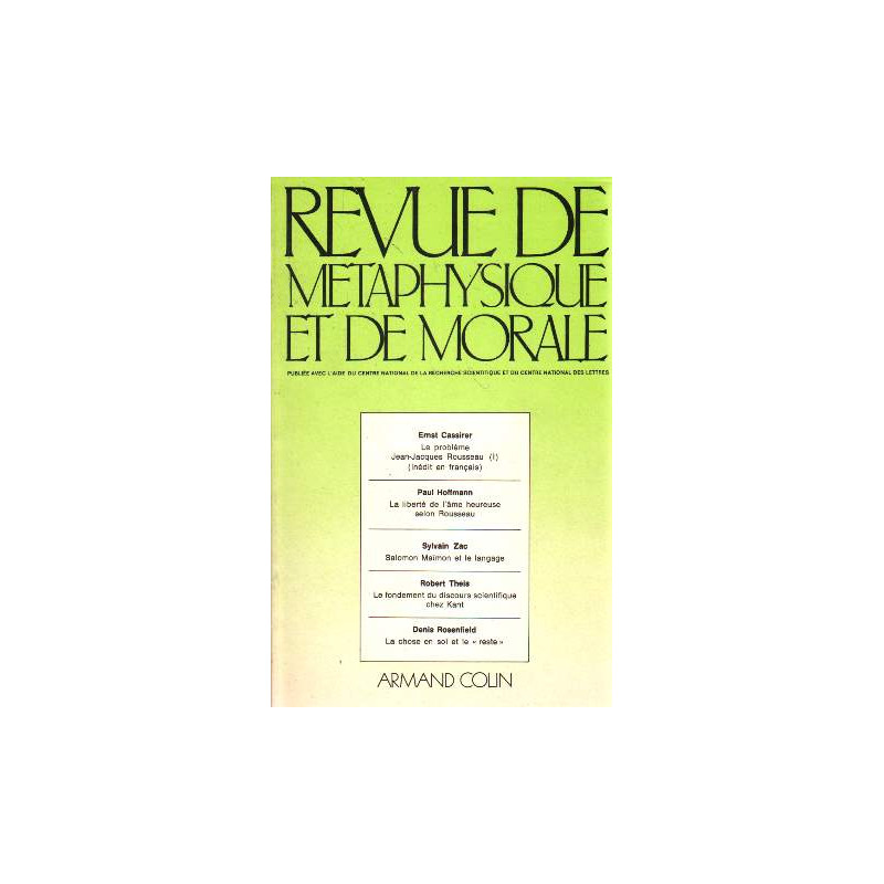 Revue de métaphysique et de morale n°2