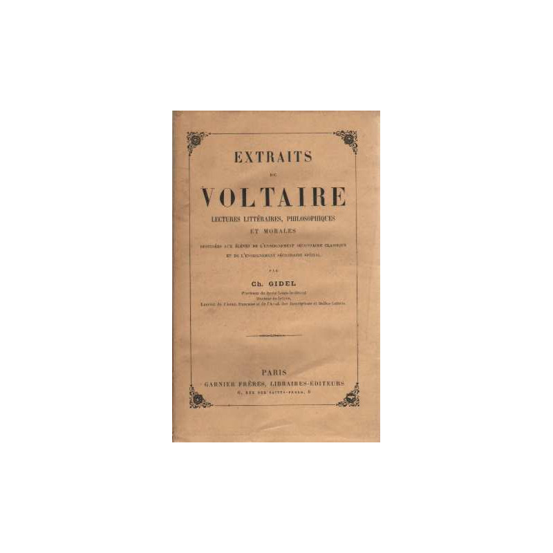 Extraits de Voltaire lectures littéraires philosophiques et...
